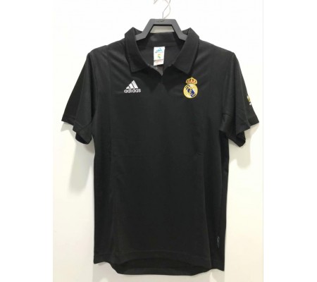 Real Madrid 02/03 Away Black Soccer Jersey